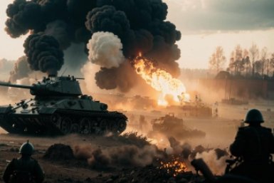 Жестокий бой экипажа танкистов Мархеева против фашистских захватчиков на Днепре