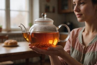 Замороженный чай: 2 минуты, и готово. Удобная заготовка для зимних застолий