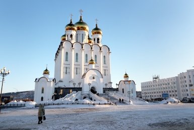 Обряд освящения воды прошел в Свято-Троицком соборе Магадана в канун Крещения пресс-служба Магаданской областной Думы