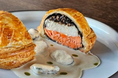 Пирог с северной рыбой и соусом из мидий Павел Ледров