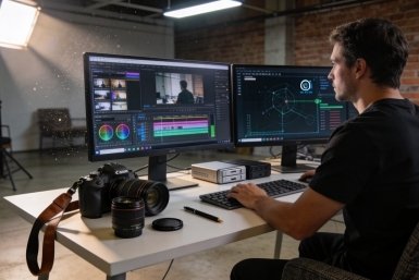 Фотографы и видеографы Находки приобретают новые навыки работы с нейросетью создано нейросетью  higgsfield.ai (seedream 4.5)