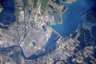 Фото летнего Иркутска с орбиты опубликовал космонавт Олег Артемьев Тг-канал (18+) Олега Артемьева