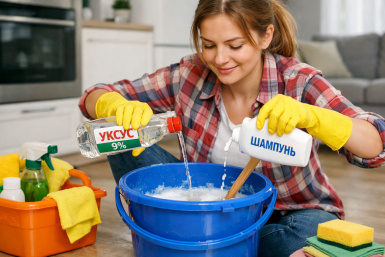 Смешиваю шампунь с уксусом и решаю все проблемы в быту: шесть бед — один ответ