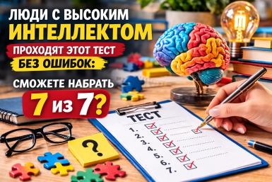 Люди с высоким интеллектом проходят этот тест без ошибок: сможете набрать 7 из 7?