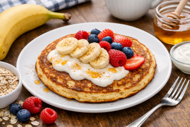 ПП-блин с бананом и йогуртом – активирует жиросжигание и обмен веществ