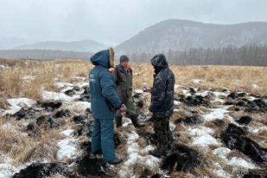 Фото с место происшествия пресс-службы ГУ МЧС по Забайкалью