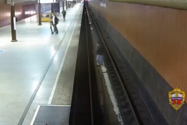 Мужчина спустился на пути в метро Москвы