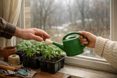 Секрет "суперрассады" томатов без ломких стеблей: всё о "сухом" поливе по совету деда Егора