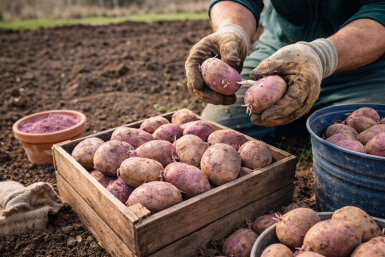 Валяю картошку в 2 продуктах перед посадкой — клубни крупнее, ровнее, вкуснее, вредителей меньше