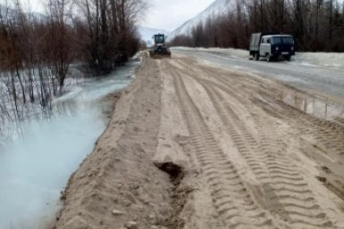 Подтопление на трассе Таксимо – Бодайбо устранено