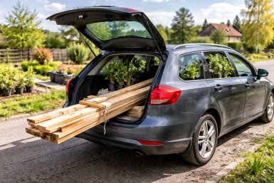 Инспекторы ГАИ уже ловят дачников за выступающие доски и грязные номера