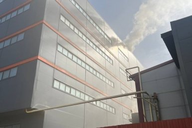 Люди пострадали при пожаре бизнес-центра Москвы