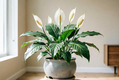 В марте спатифиллум только этого и ждет: 0,2 грамма на 1 литр — теперь цветет без передышки