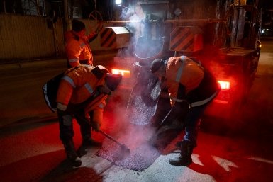 Дорожники Южно-Сахалинска перешли на ночной режим работы