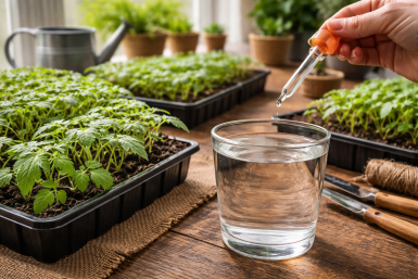 1 пипетка в воду — и хилая рассада крепнет за 3 дня: мощная стимуляция для активного роста