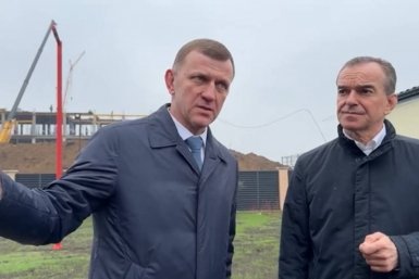 Губернатор Вениамин Кондратьев проинспектировал стройку соцобъектов в Краснодаре