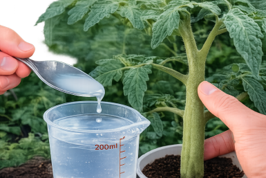 Помидоры мечтают об этом в апреле: 1 капля в 200 мл воды - стебли станут толще пальца