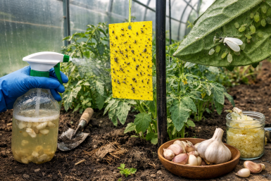 Подшаманила теплицу в апреле и вредителям путь закрыт — 3 шага истребят личинки, тлю и белокрылку