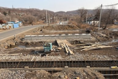 Ремонтные работы моста в Шкотово Пресс-служба правительства Приморского края