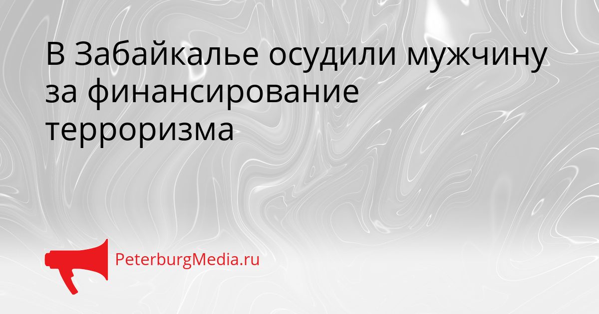 В Забайкалье осудили мужчину за финансирование терроризма
