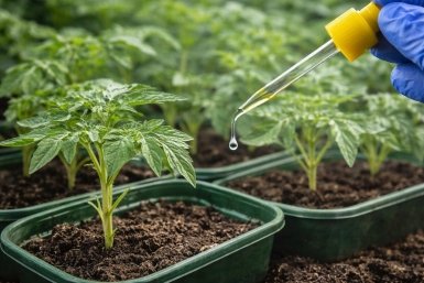 Дачники, 1 кап. жидкого допинга - и хилая рассада крепчает как железо, а стебли люто толстеют