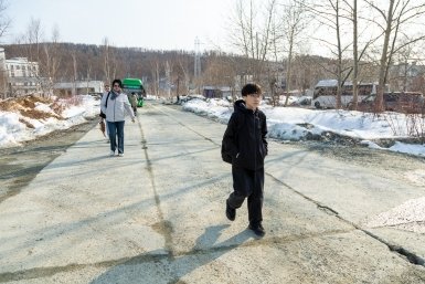 Дорога у военгоспиталя пресс-служба администрации Южно-Сахалинска