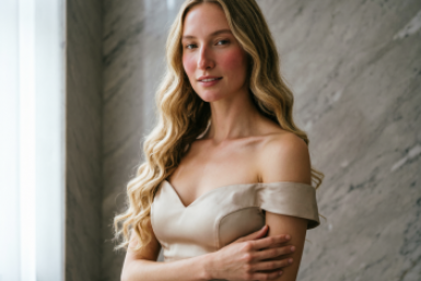 Четкий контур декольте за 1 движение — способ №1 для роскошного силуэта в платьях с вырезом