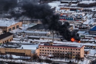 В Магадане сгорело здание котельной на улице Кольцевой Юлия Егорова