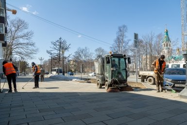 Уборка Южно-Сахалинска пресс-служба администрации Южно-Сахалинска