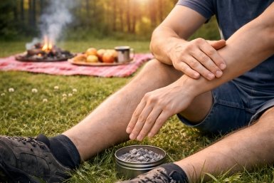 Всего 3 мазка на руки и ноги - и хоть лежи на траве часами: клещи разбегаются как от огня