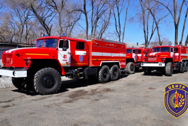 Четыре пожарных автомобиля на базе &quotУрала&quot поступили в Приамурье Амурский центр ГЗ и ПБ