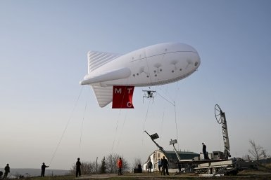 МТС осуществила испытательный запуск аэростата с установленной на нем базовой станцией LTE пресс-служба МТС