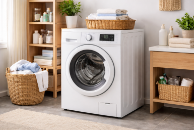 Бывалые хозяйки кладут целлофановый пакет в барабан — вещи после стирки как новые: ни катышков, ни пятен