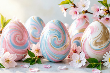 Беру марлю и зеленку - на выходе "мраморные" яйца: сохраните к Пасхе