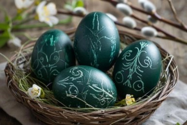 Про луковую шелуху и рыжий цвет забыла: Яйца на Пасху крашу в красивый зелёный, без химозы