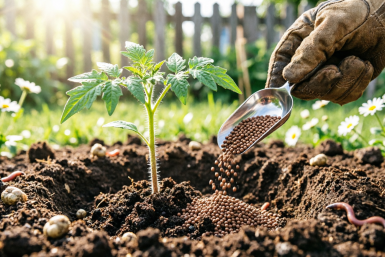 1 ложка в лунку — и вывозим томаты на КАМАЗе: мясистые, сладкие, ни одной трещинки, по 10 кг с куста