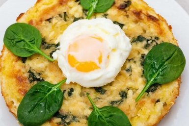 Белое с зелёным: новая идея для сытной запеканки