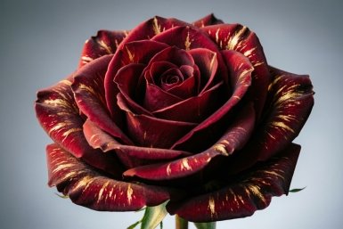 Эта бархатная роза с Урала — дачный тренд-2026: роскошный сорт — каждый бутон со своим рисунком