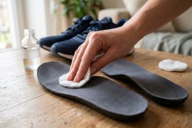 Наношу на стельки "волшебный" эликсир: обувь больше не воняет "потняком" и кошками — всего 2 продукта