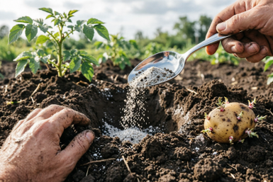 50 г в лунку — и картофель завалит урожаем: собираем по 2 ведра с куста — проволочник в пролете
