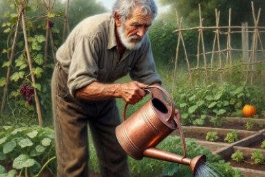 Беру 1 стакан и заливаю кипятком: Поливаю весь огород - растения валят крупными плодами