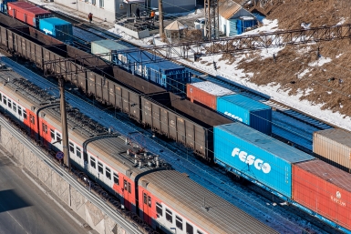 жд пути, железная дорога, состав, контейнер, уголь Илья Аверьянов, ИА PrimaMedia