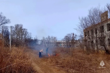 По горячим следам установили двух поджигателей сухой травы в Ленинском районе ЕАО