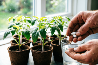 Корни прут щёткой: для рассады томатов и перцев достаточно подкормки из 2 таблеток — схема