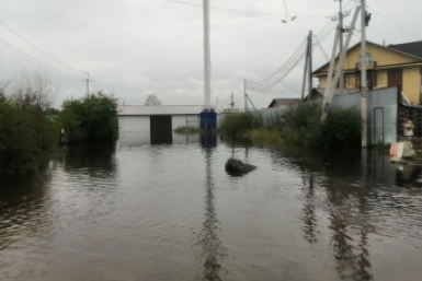 На видео попало, как дороги и дачи в Подмосковье уходят под воду