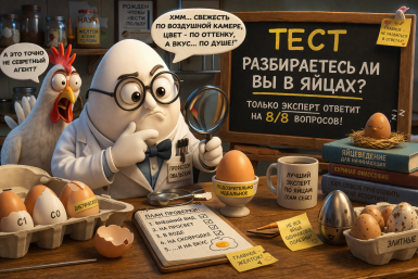Вы - крутой эксперт в яйцах, если ответите 8/8 вопросов: ТЕСТ