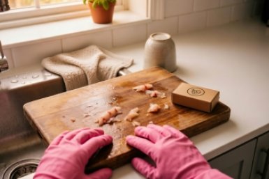 1 минута в раковине — и разделочная доска перестает пахнуть рыбой: это средство вытягивает запах на ура