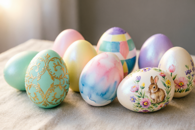 Красим яйца к Пасхе в последнюю минуту - быстро, просто и оригинально