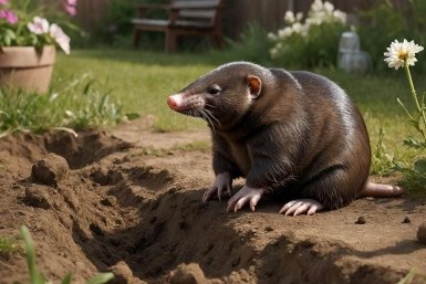 Беру 4 палки и делаю "погремушки": Крот драпает с участка со свистом - и больше не суётся