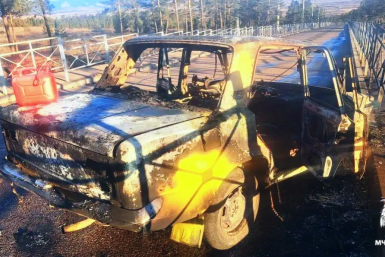 В Бурятии на дороге сгорели "Жигули"